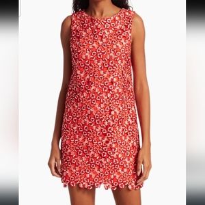 Alice + OliviaClyde Floral Lace Eyelet Shift Dress